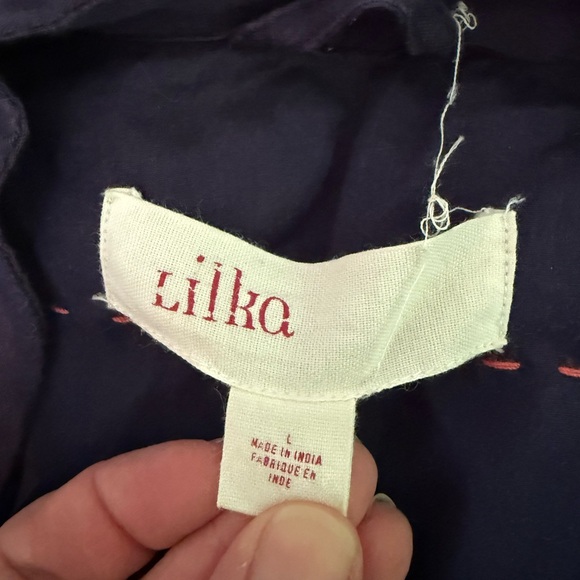 Anthropologie Lilka cotton Kantha patchwork robe women’s size Large ex cond - Picture 3 of 8